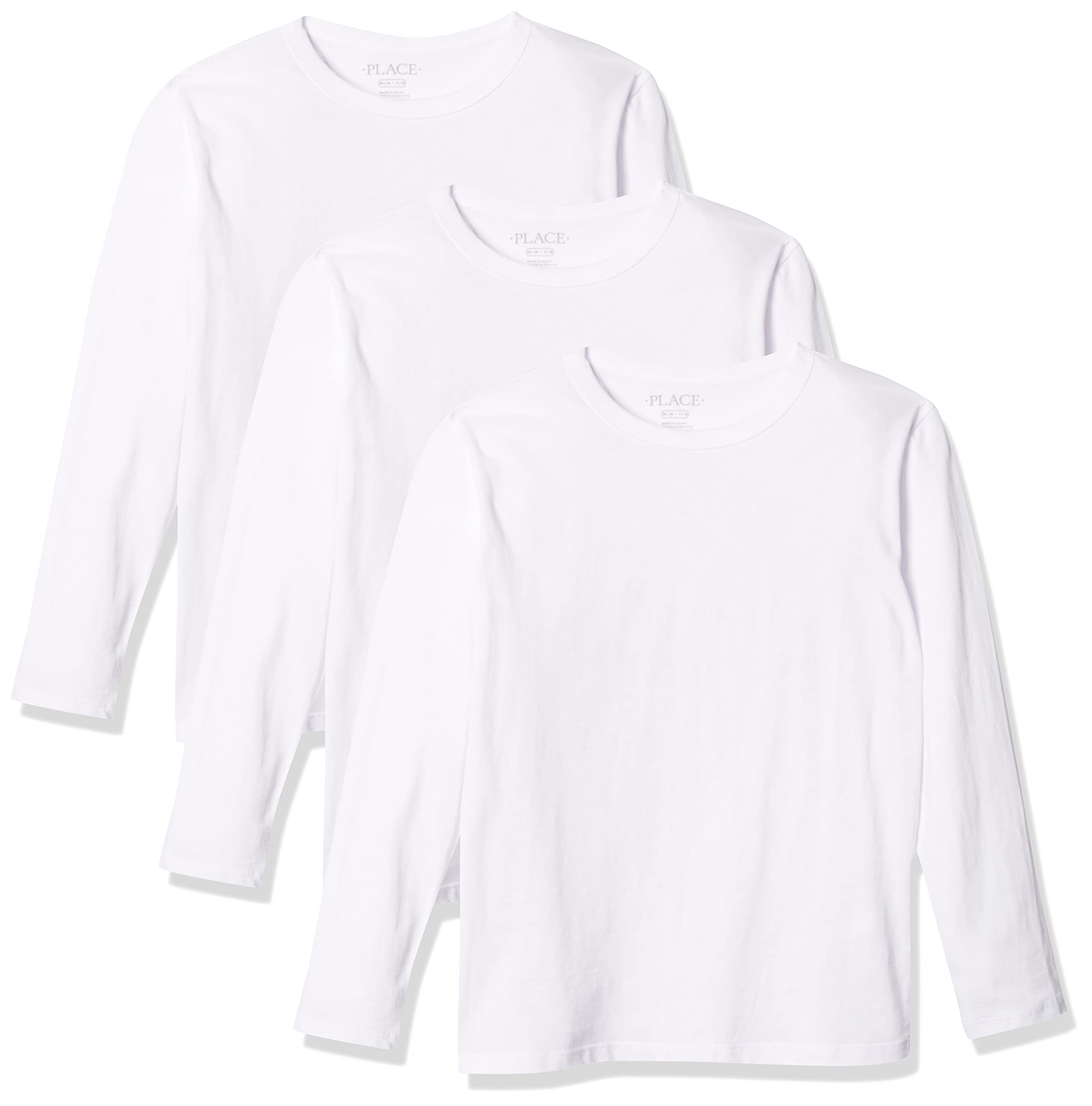 The Children's Place Boys Basic Long Sleeve Tee Shirt - Soft Cotton Comfort Fit Casual Top for Kids - Perfect for School, Playdates & Everyday Wear
