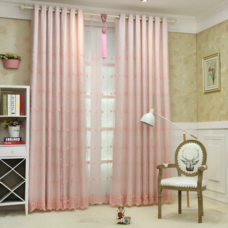 Janelle Blackout Curtains for Girls - 2-Layer Room Darkening Window Treatment for Bedroom & Nursery - Soft Noise Reducing Thermal Insulated Drapes - Perfect for Sleep, Privacy, and Light Control