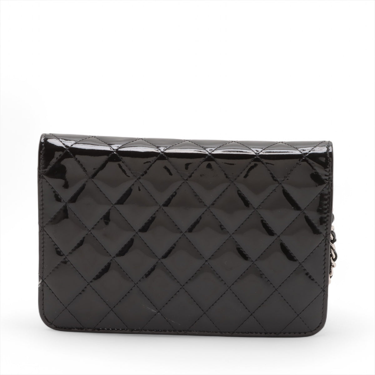Chanel CC Logo Matelasse Patent Leather Chain Wallet Black - Luxury Designer Crossbody Bag for Women | Perfect for Evening Events, Parties & Date Nights