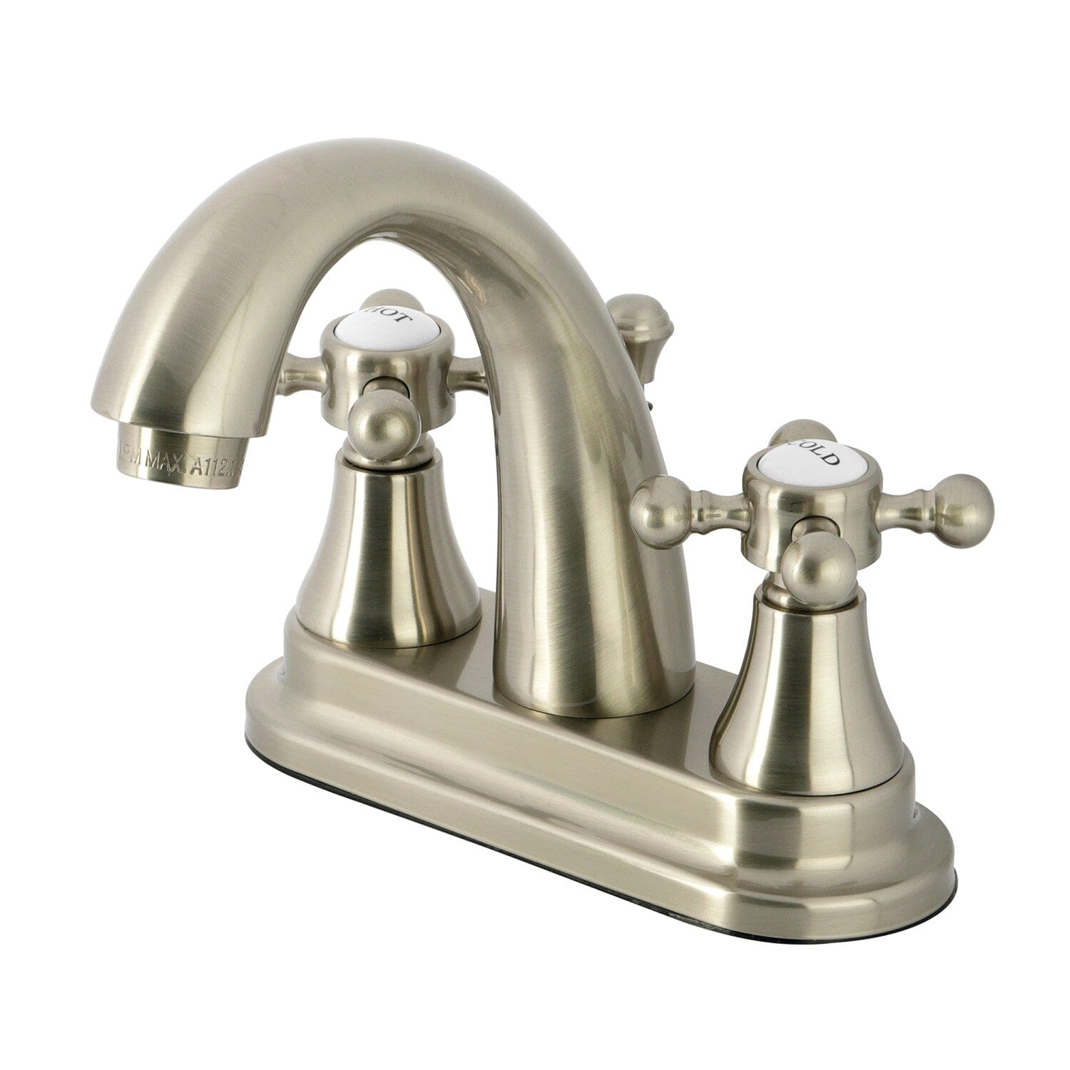 Vintage Double Handle 3-Hole Deck Mount 4-Inch Centerset Bathroom Faucet with Brass Pop-Up Drain - Classic Design for Traditional Bathrooms & Powder Rooms