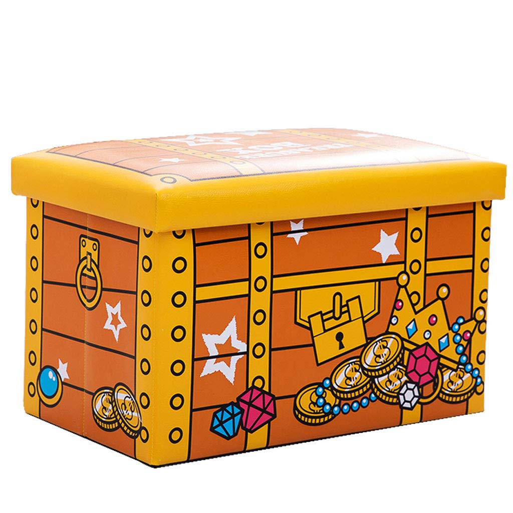XIANGGUI 1983 Multifunctional Ottoman Stool with Storage - Foldable Waterproof Toy Storage Box, Kids Room Organizer, Space Saving Furniture for Living Room, Bedroom & Nursery (Color: Green) - Perfect for Playrooms, Dorms & Small Spaces