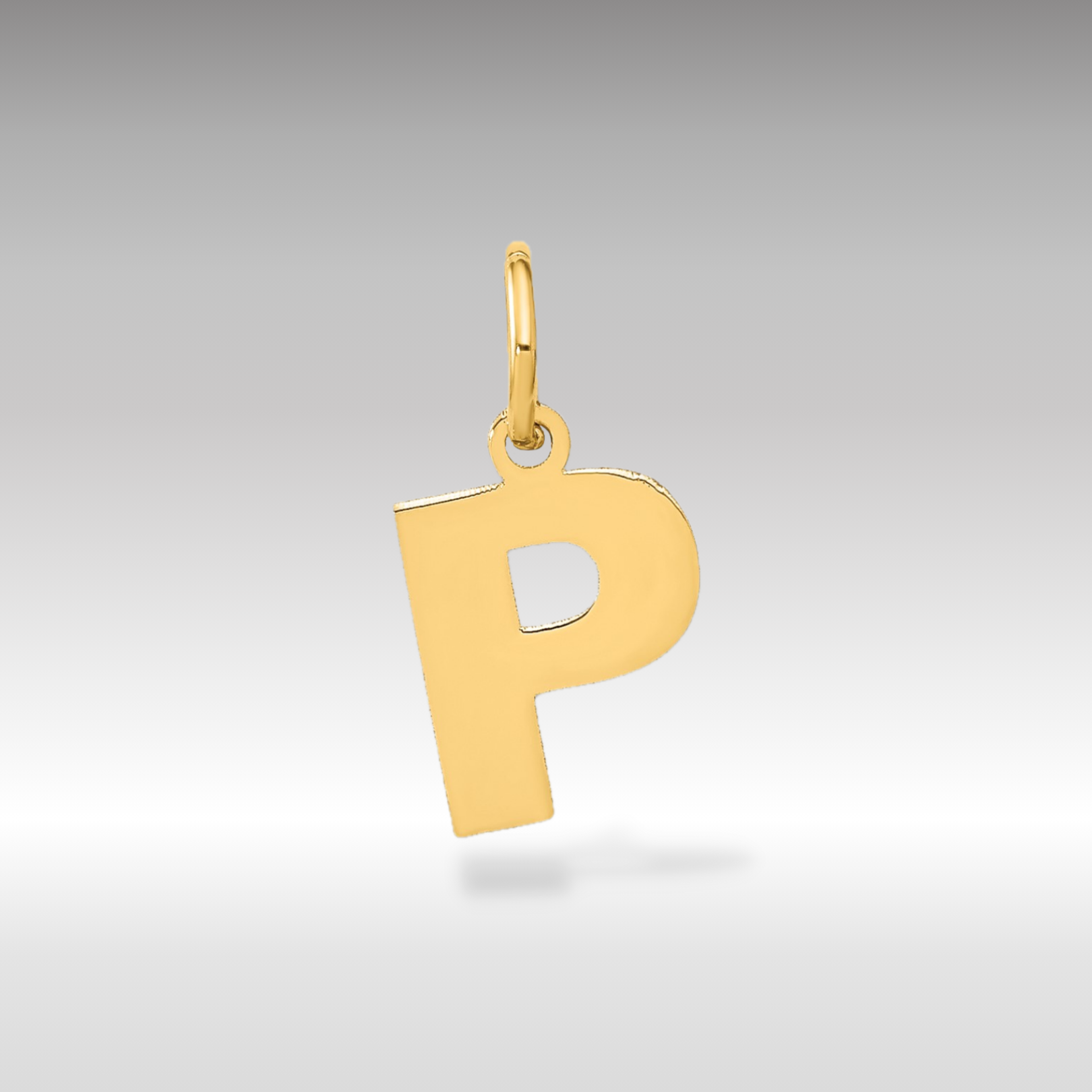 14K Gold Block Letter P Pendant Necklace - Personalized Initial Jewelry for Women & Girls - Perfect for Birthdays, Gifts & Everyday Wear
