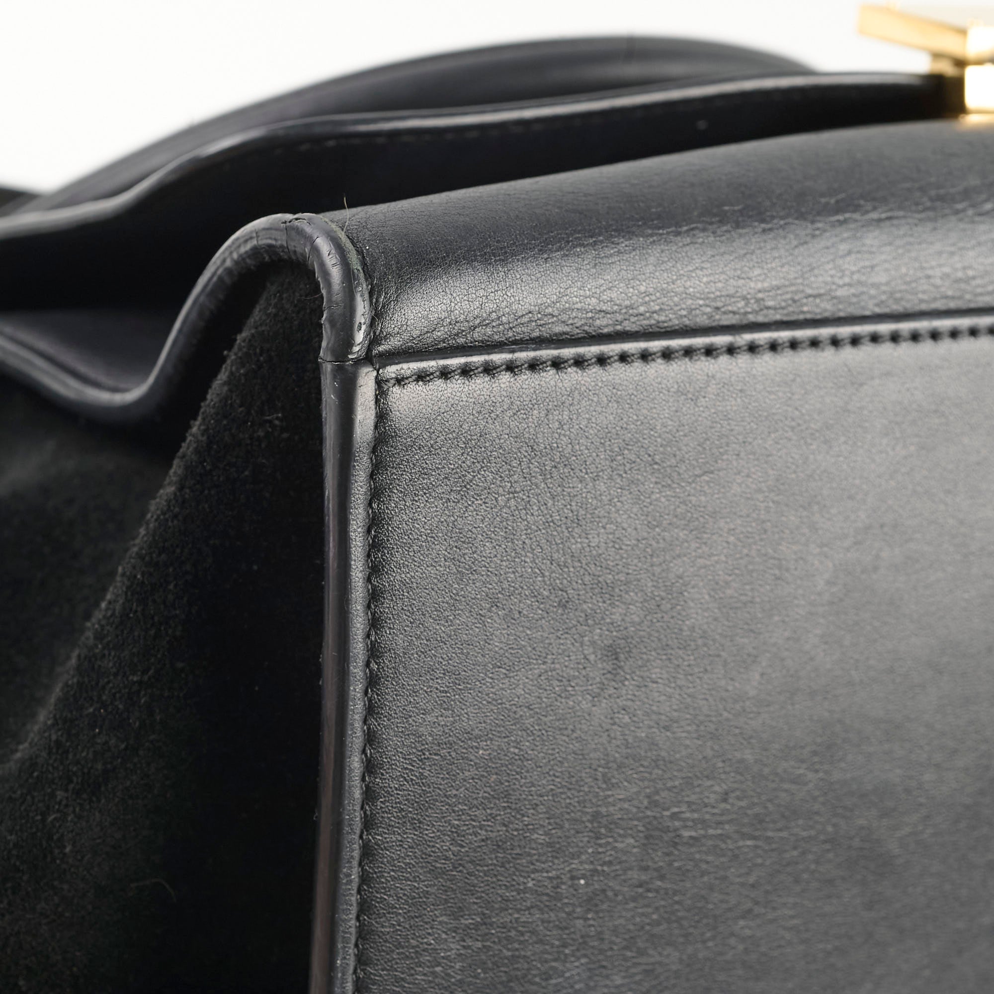 Celine Medium Trapeze All Black Leather Handbag - Stylish Crossbody Bag for Women, Perfect for Work, Travel & Evening Out