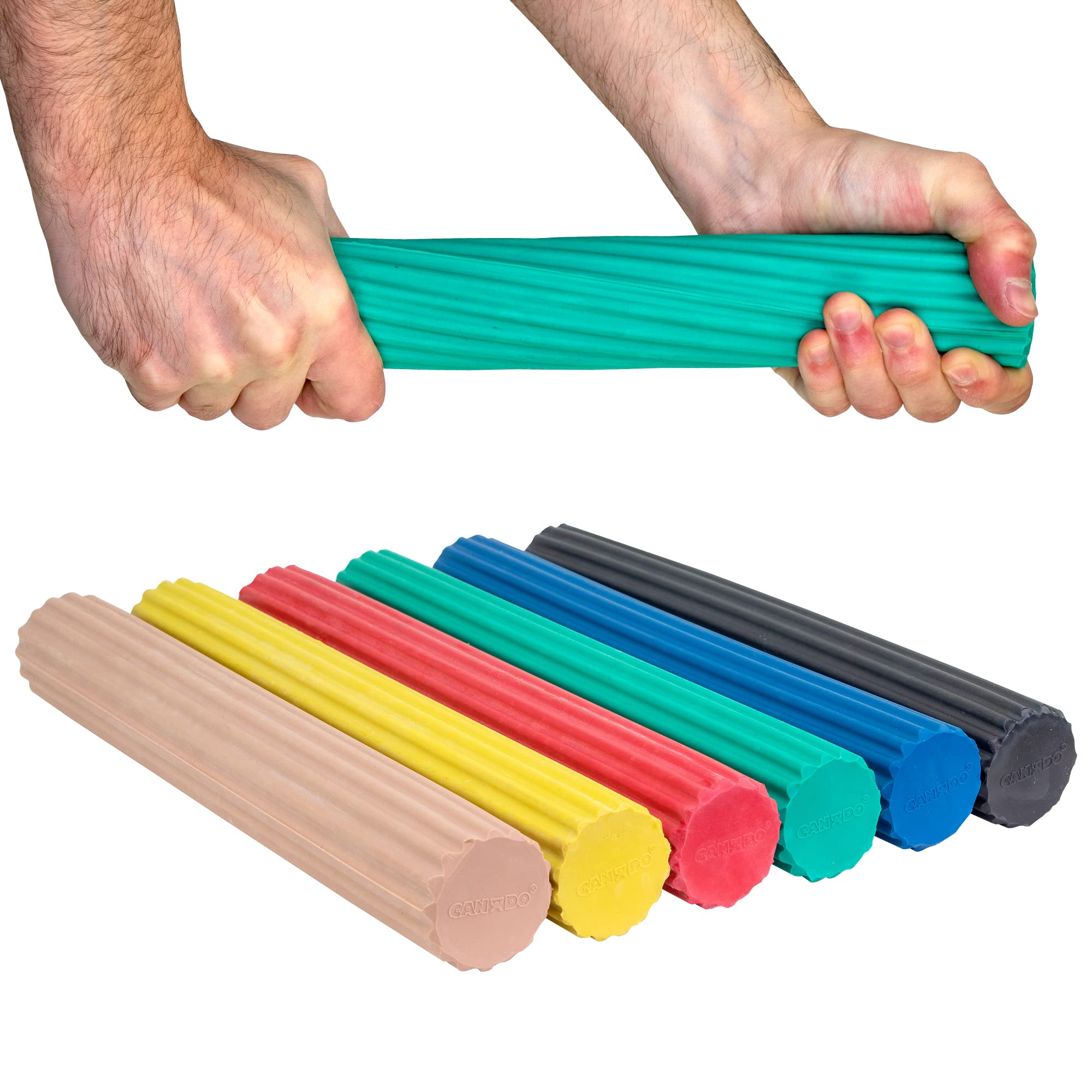 CanDo Twist-n' Bend Flexible Resistance Bars - Grip Strength & Forearm Training for Physical Therapy, Golf, Tennis | Injury Recovery & Tendonitis Pain Relief | Home Gym & Sports Rehabilitation Equipment