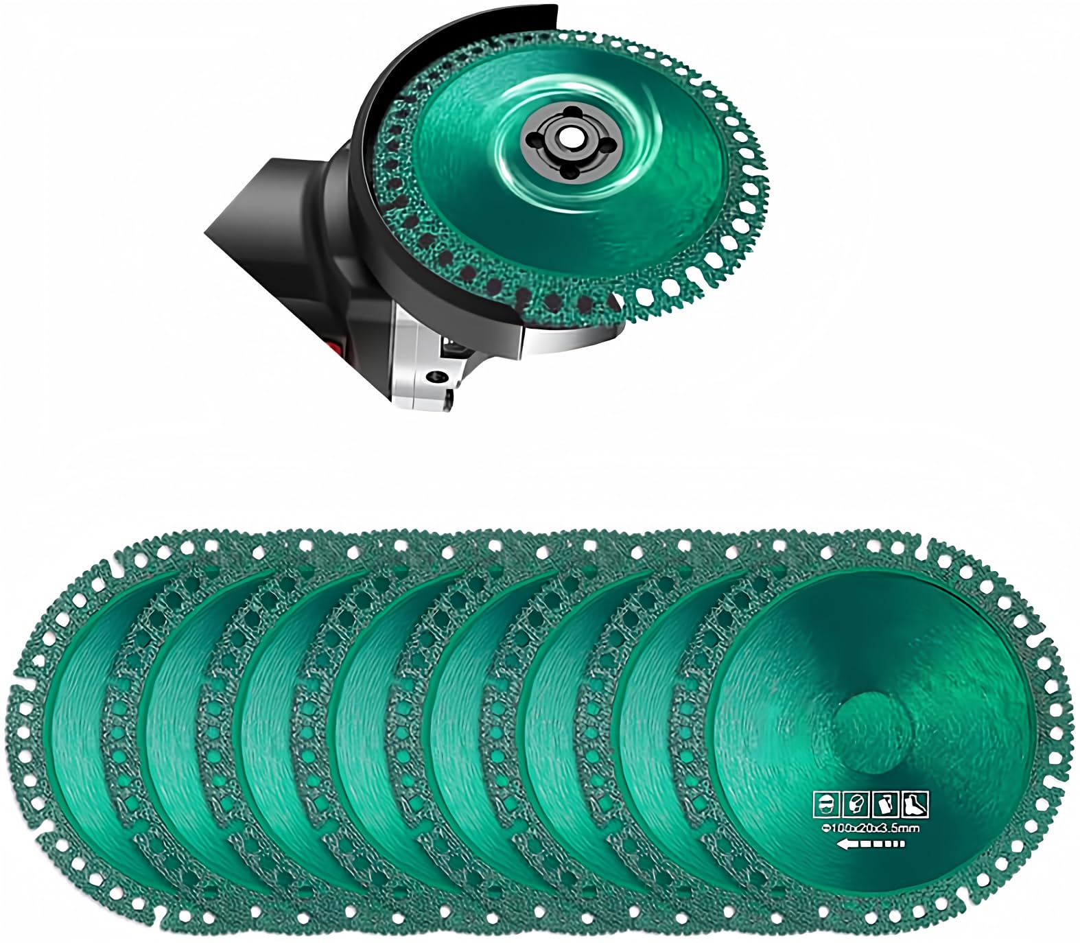 Indestructible Diamond Cutting Disc 2.0 - Ultra Fine Corrugated Tile Grinder Blade for Metal, Wood, Stone - Multi-Purpose Saw Blade for Quick Cutting - Perfect for Construction, DIY Projects & Metalworking