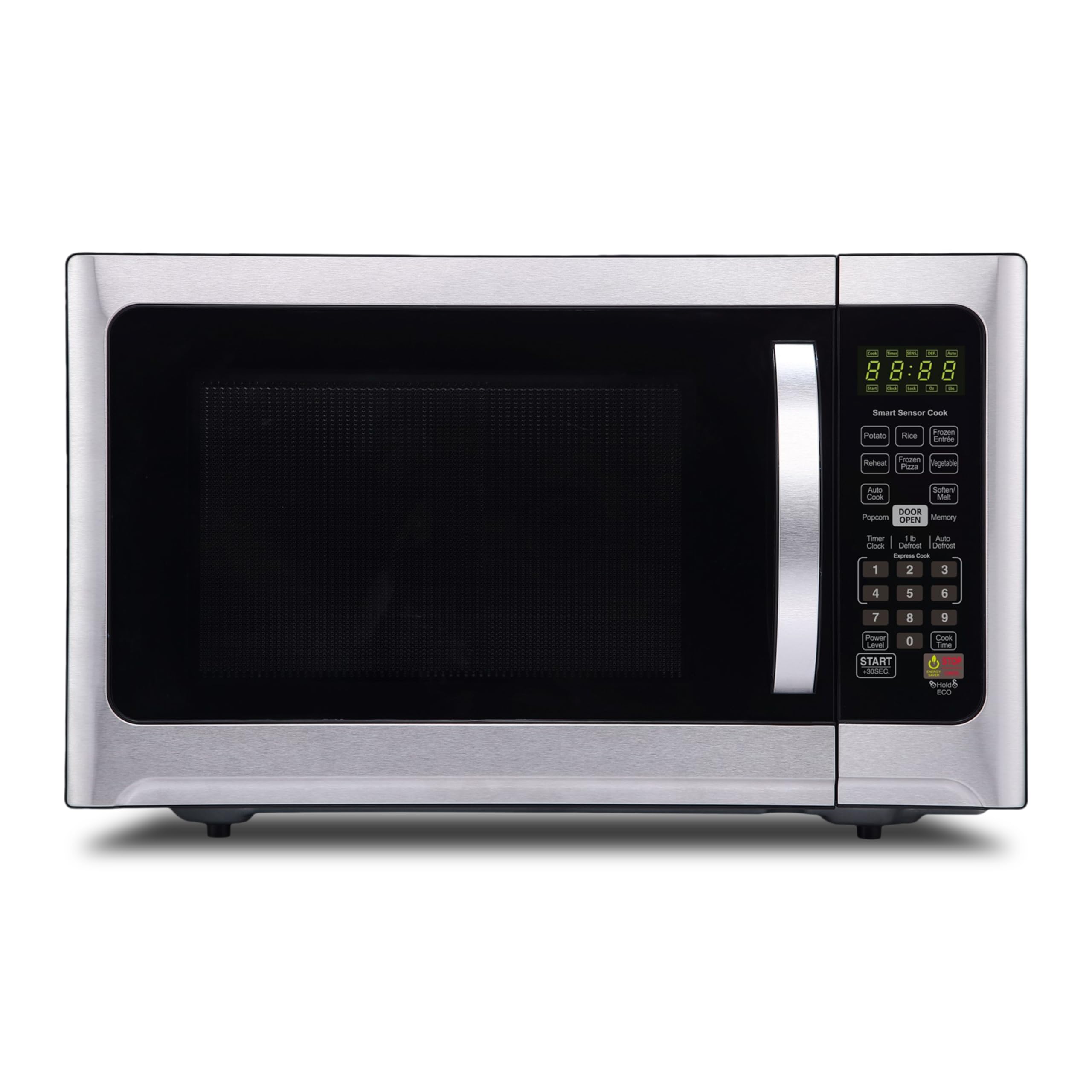 Farberware 1.2 cu. Ft Stainless Steel Countertop Microwave Oven with Sensor Cooking Technology - Perfect for Small Kitchens, Dorms & Office Break Rooms