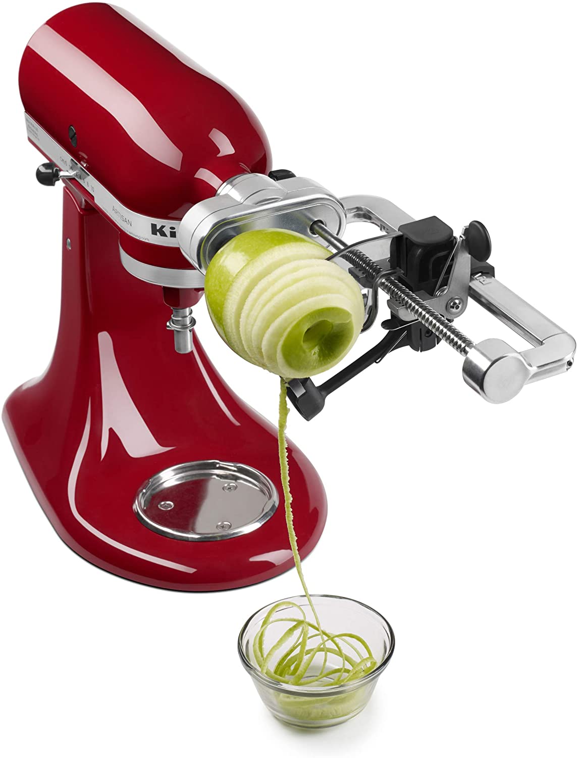 KitchenAid Spiralizer Attachment for Stand Mixers - Includes Peel & Core Function - Perfect for Making Zucchini Noodles, Apple Spirals & Healthy Veggie Snacks