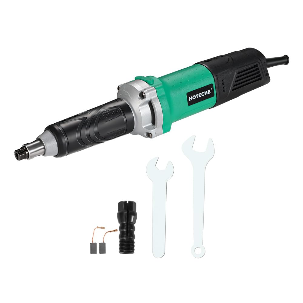 Hoteche 6-Amp 1/4-Inch Heavy Duty Electric Die Grinder - High-Speed Rotary Tool for Precision Metal Grinding, Cutting, Polishing - Ideal for Automotive, Metalworking & DIY Projects
