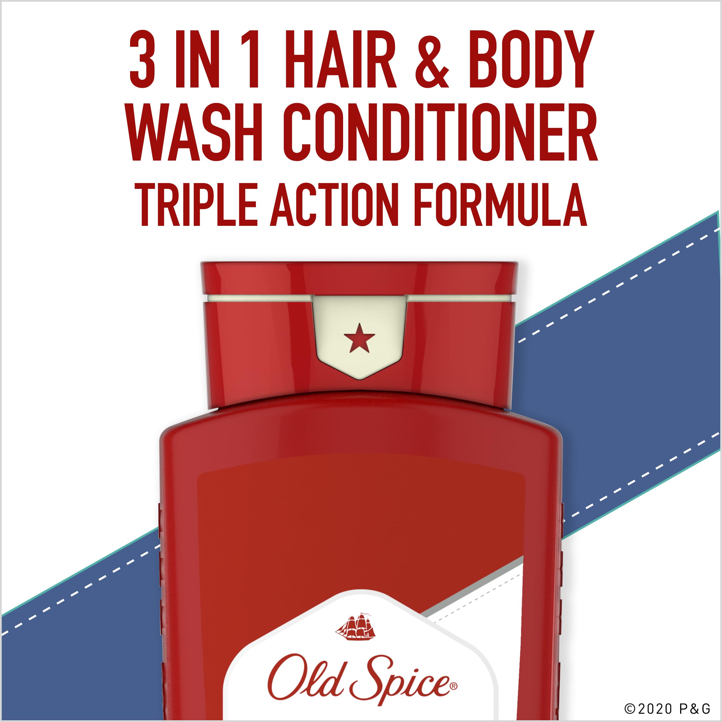 Old Spice High Endurance Men's 2-in-1 Hair & Body Wash with Conditioner, 24 fl oz - Refreshing Shower Gel for Gym, Travel & Daily Use