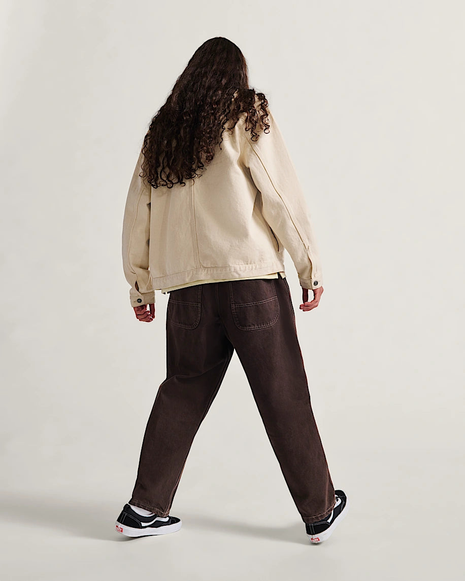 Vans Skate Check 5 Loose Denim Pants for Men - After Dark Brown Color | Comfortable Skateboarding & Casual Streetwear Pants for Everyday Wear