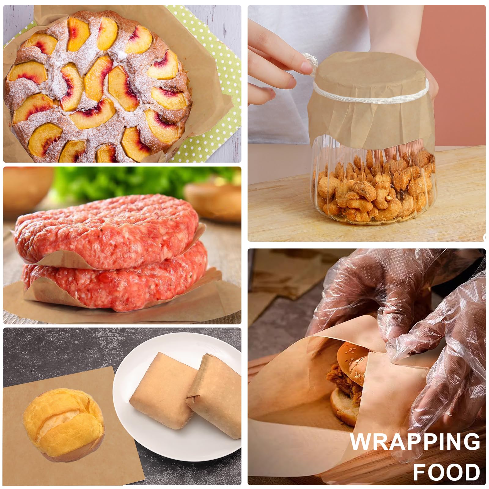 Non-Toxic 8 Inch Unbleached Air Fryer Liners - 100 Disposable Parchment Paper Sheets for Baking, Grilling, Wrapping | Safe for Microwave, Oven & Steamer | Perfect for Healthy Cooking & Meal Prep
