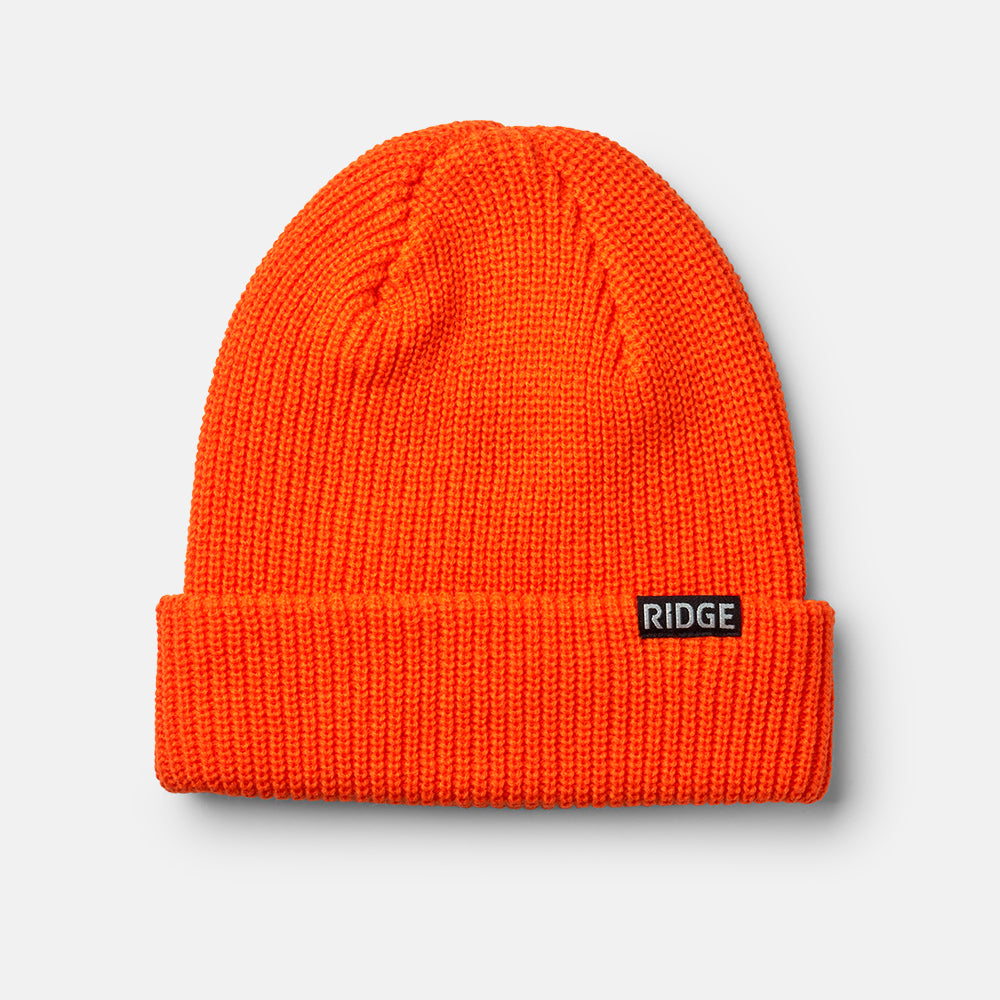 Ridge Classic Cuffed Beanie - Basecamp Orange | Warm Winter Hat for Men & Women | Perfect for Skiing, Hiking, and Outdoor Adventures