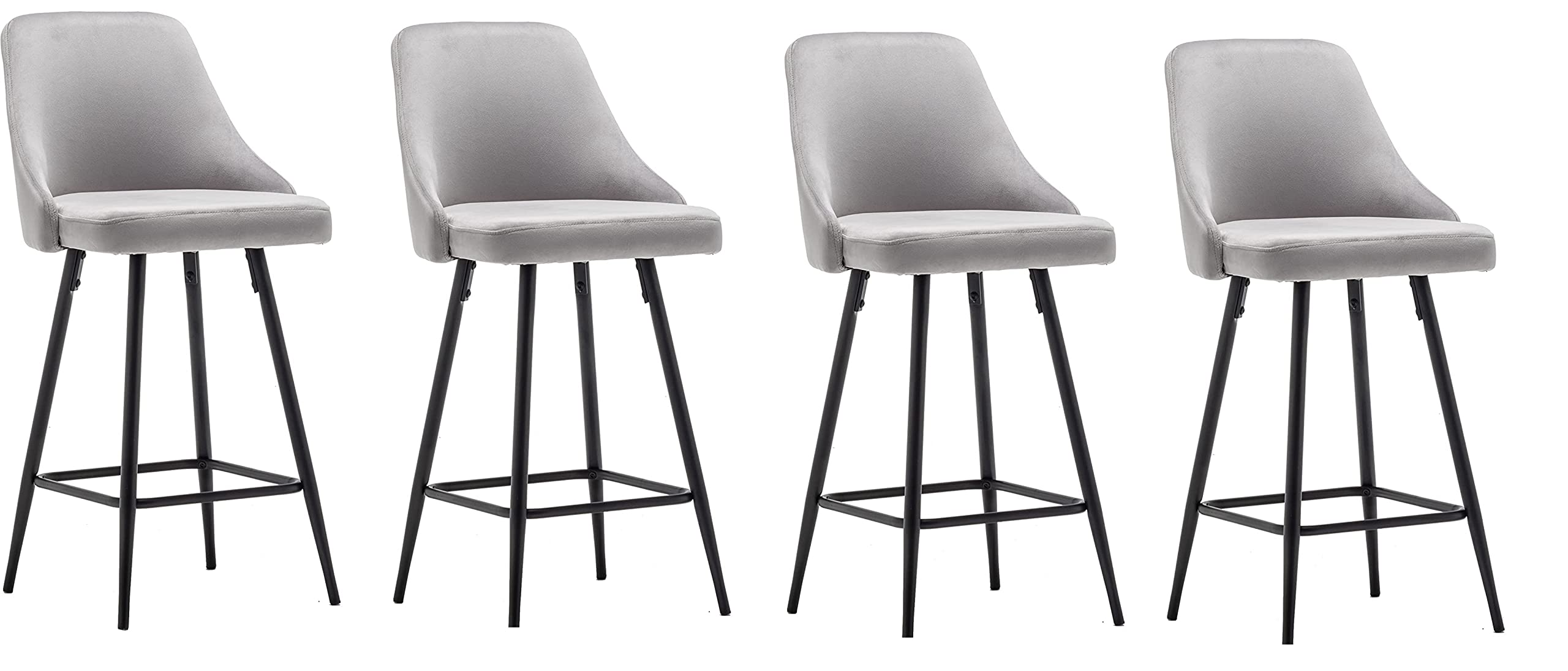 BTEXPERT Set of 4 Premium Upholstered Bar Stools - 25