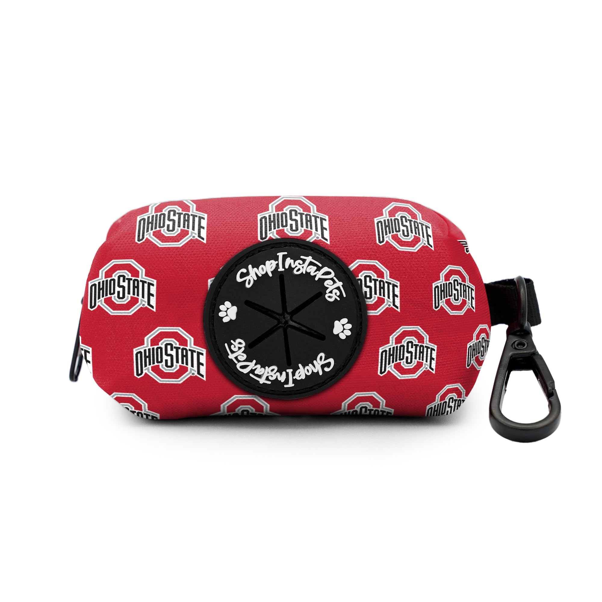 Official Ohio State Buckeyes Pet Collars and Leashes Set - NCAA Licensed Adjustable Dog Collar with Matching Leash for Small Medium Large Dogs - Perfect for Game Day, Walks and Training (Includes Poop Bag Holder)