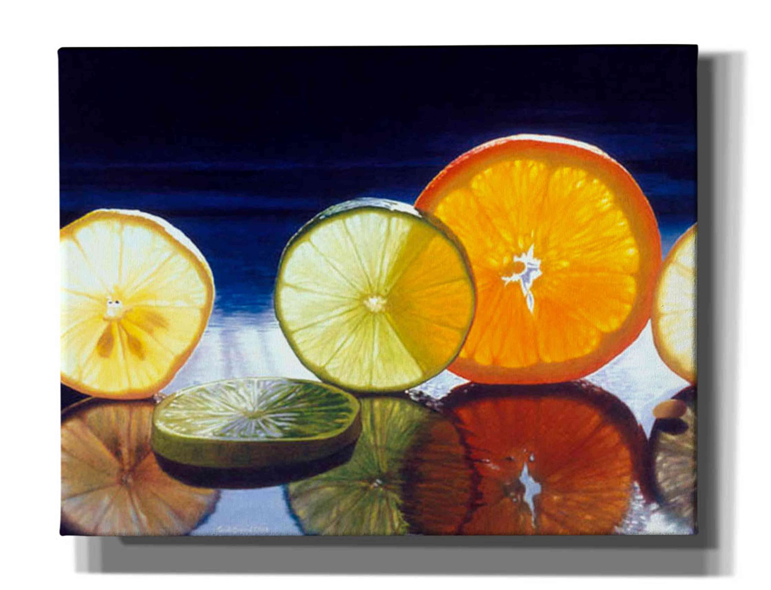 Epic Graffiti 'Juicy Fruit' by Cecile Baird - Vibrant 34x26 Inch Canvas Wall Art for Modern Living Room, Bedroom & Office Decor
