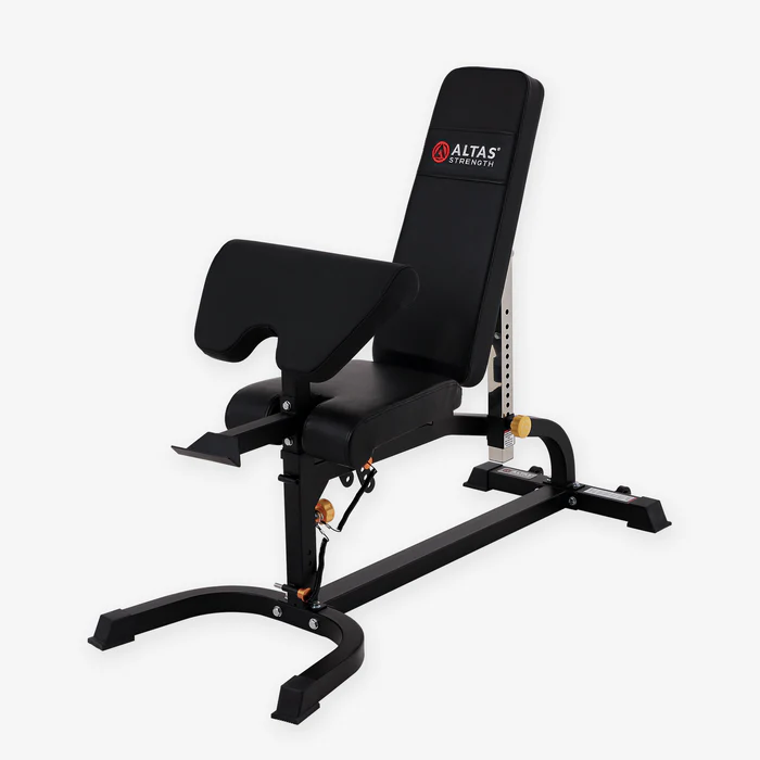 AL 3018 Weight Bench with Leg Curl, Leg Extension & Preacher Curl Attachments - Home Gym Strength Training Equipment for Full Body Workouts