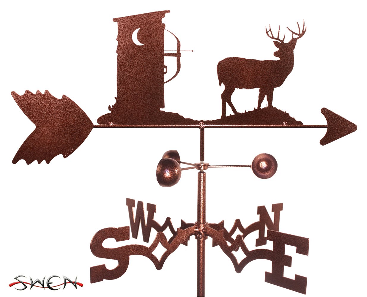 Handmade Deer Buck Hunter Garden Stake Weathervane - Rustic Outdoor Decor for Hunting Lodge, Cabin, or Farmhouse - Perfect for Yard, Patio, and Garden Decoration