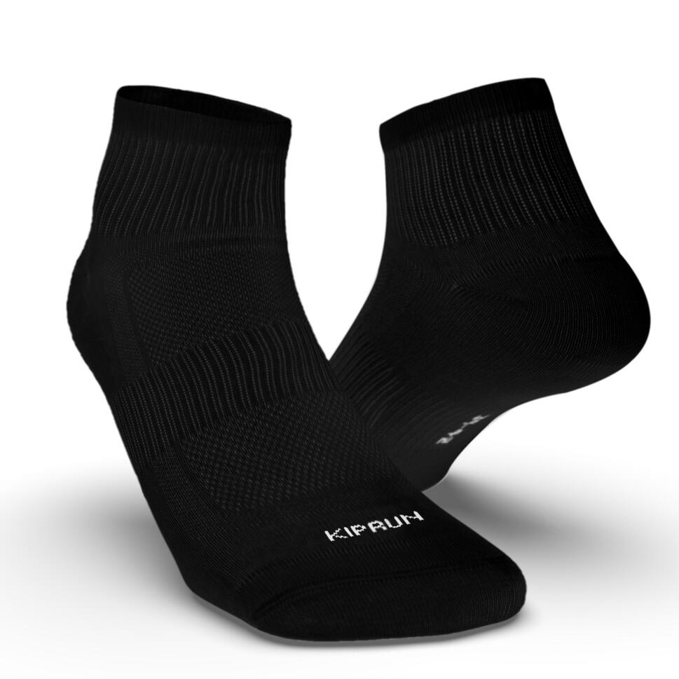Kiprun Run 100 Mid Cushioned Running Socks 3-Pack - Breathable Athletic Socks for Men & Women - Perfect for Marathon, Jogging & Workout