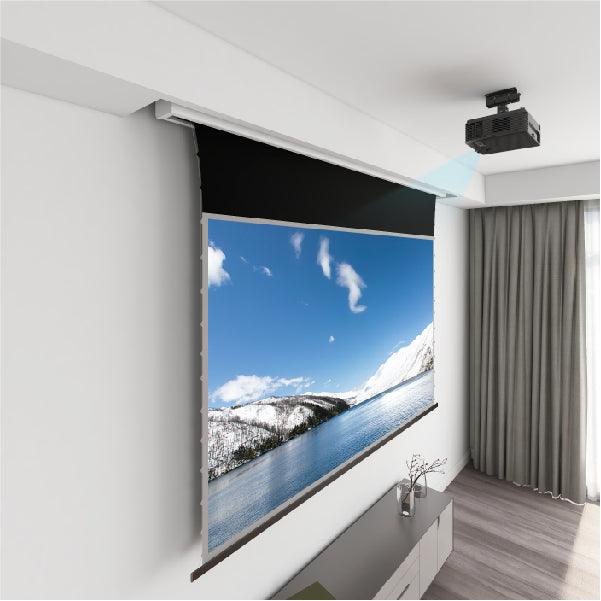 VIVIDSTORM PRO Slimline Motorized Tension UST ALR Projector Screen - Classic Version | 30%-50% OFF Duty Free Clearance | Ships Fast from Dubai Warehouse | Perfect for Home Theater, Office Presentations & Outdoor Movie Nights