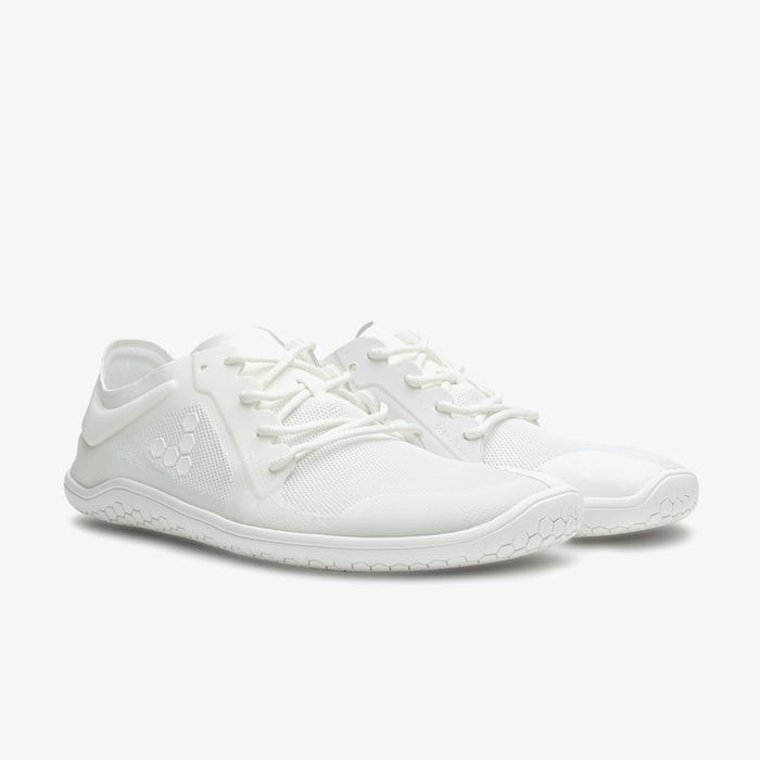 Vivobarefoot Women's Primus Lite III Barefoot Shoes - Breathable Minimalist Sneakers for Running & Gym - Bright White | Perfect for Trail Running, Cross Training & Everyday Wear