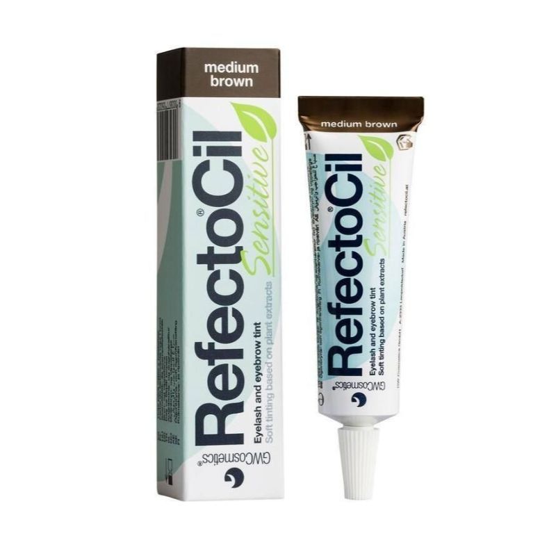 RefectoCil Sensitive Medium Brown Tint 15ml - Gentle Eyebrow & Eyelash Dye for Sensitive Skin | Perfect for Salon & Home Use