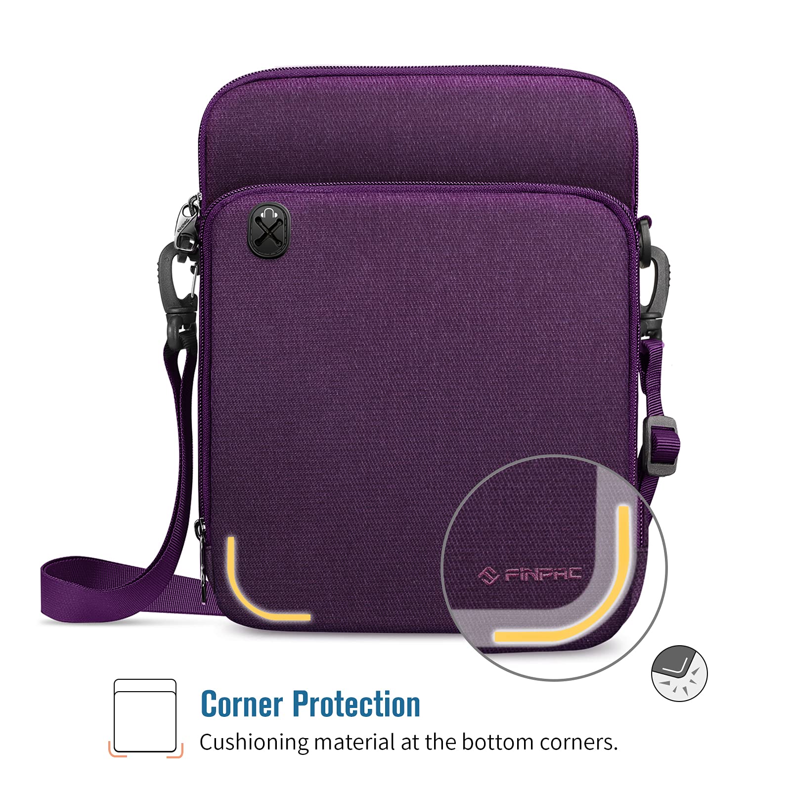 FINPAC 11 Inch Tablet Sleeve Case - Protective Briefcase Shoulder Bag for 11
