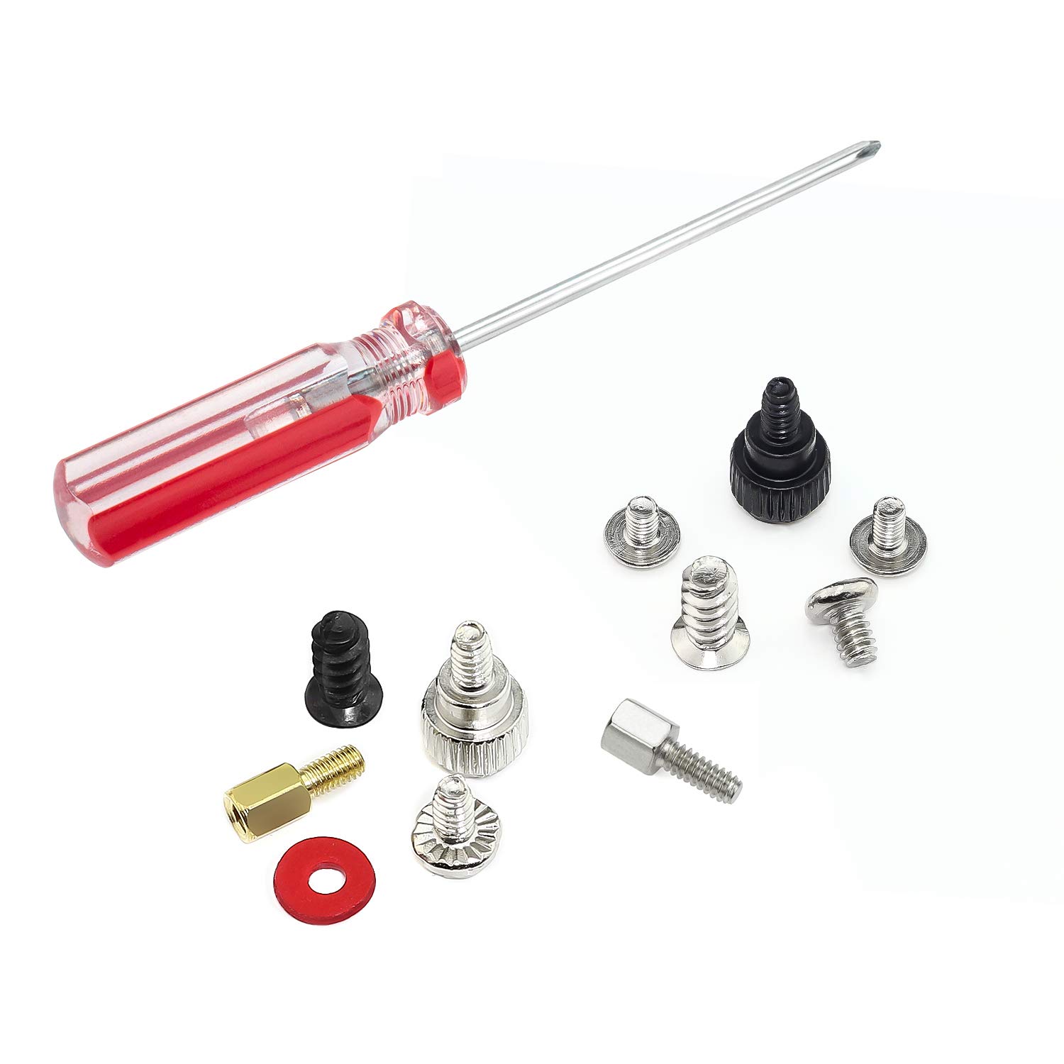 300PCS Computer Screw Standoffs Assortment Kit with Screwdriver - for Hard Drive, PC Case, Motherboard, Fan, Power Supply & Graphics Card Installation | DIY Computer Building & Repair Accessories
