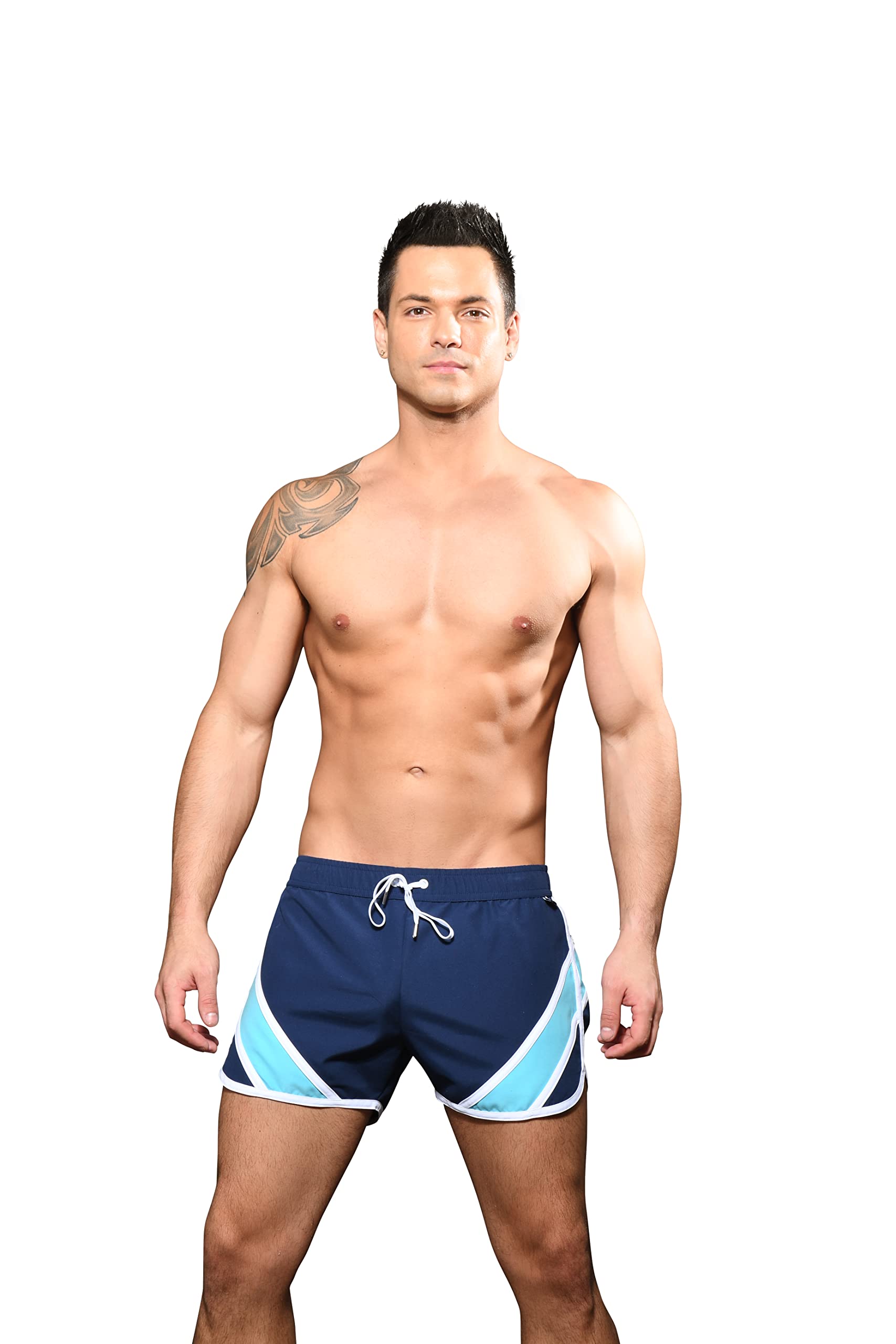 Andrew Christian Horizon Swim Shorts - Men's Quick-Dry Beach Swimwear with UPF 50+ Sun Protection | Perfect for Swimming, Surfing, and Poolside Relaxation