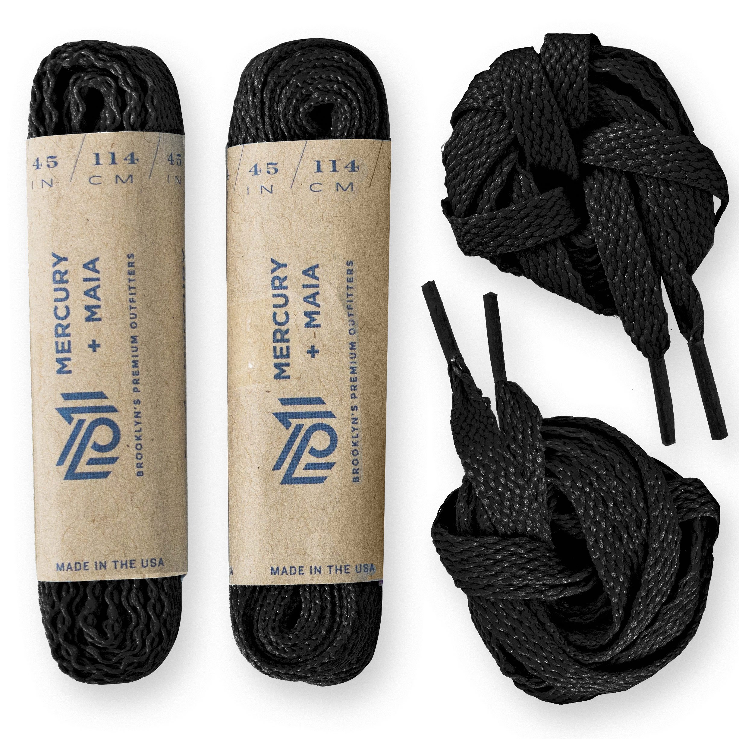 Flat Shoelaces for Sneakers - Durable Athletic Shoe Laces for Running & Training - USA Made Non-Slip Shoestrings (2 Pairs) - Perfect for Gym, Sports & Casual Wear