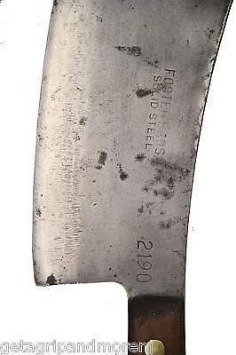 Foster Brothers 2190 Professional Solid Steel Meat Cleaver Knife - Heavy Duty Butcher Knife for Chopping Meat, Bones & Vegetables - Perfect for Home Kitchen & Commercial Use