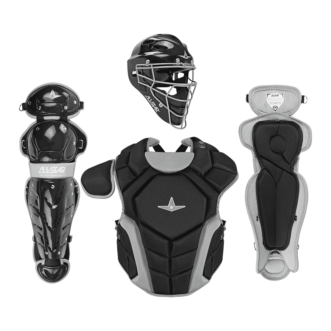All Star Top Star Series Catcher's Kit for Youth Baseball (Ages 7-9) - NOCSAE Approved Safety Gear - CKCCTS79 - Perfect for Little League Games & Baseball Practice