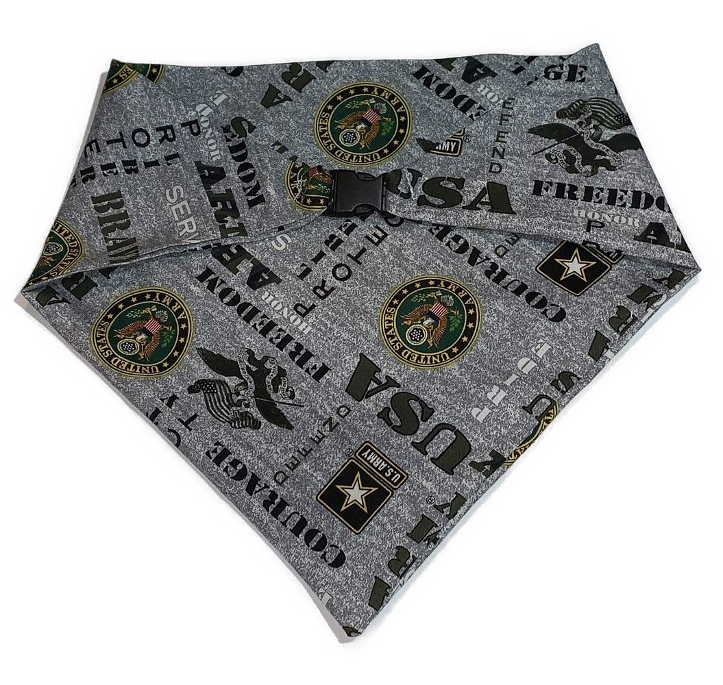 Army Green Dog Bandana for Small Dogs - Stylish & Durable Pet Accessory for Daily Walks, Training, and Outdoor Adventures