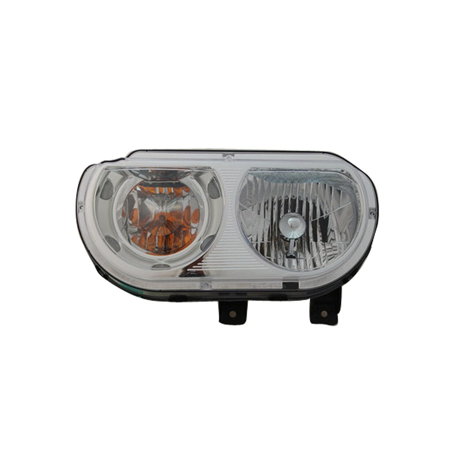 Replacement Headlight Assembly Left for 2008-2014 Dodge Challenger - High Quality OEM Style Headlamp - Perfect for Night Driving & Car Restoration Projects
