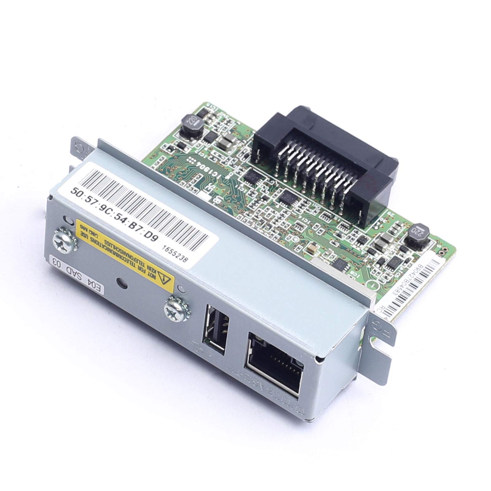 DEVMO UB-E04 Ethernet Interface Adapter Compatible with C32C824541, TM-U220PB, T81, U288, T88IV Printers - High-Speed USB Connectivity for Office & Retail POS Systems