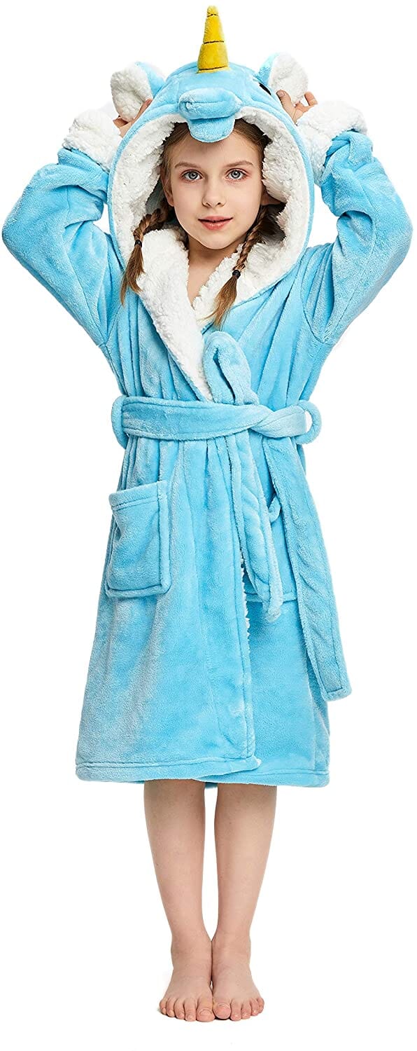 Soft & Cozy Princess Unicorn Bathrobe for Kids - Fast Priority Shipping - Perfect for Birthday Gifts, Spa Days & Bedtime Comfort