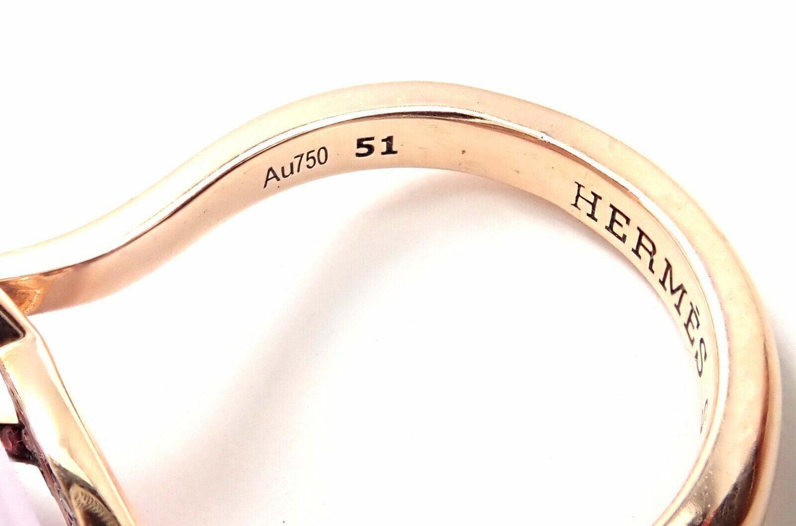 Authentic Hermes 18k Rose Gold Diamond Large Amethyst Ring - Luxury Jewelry for Women, Perfect for Weddings, Anniversaries & Special Occasions