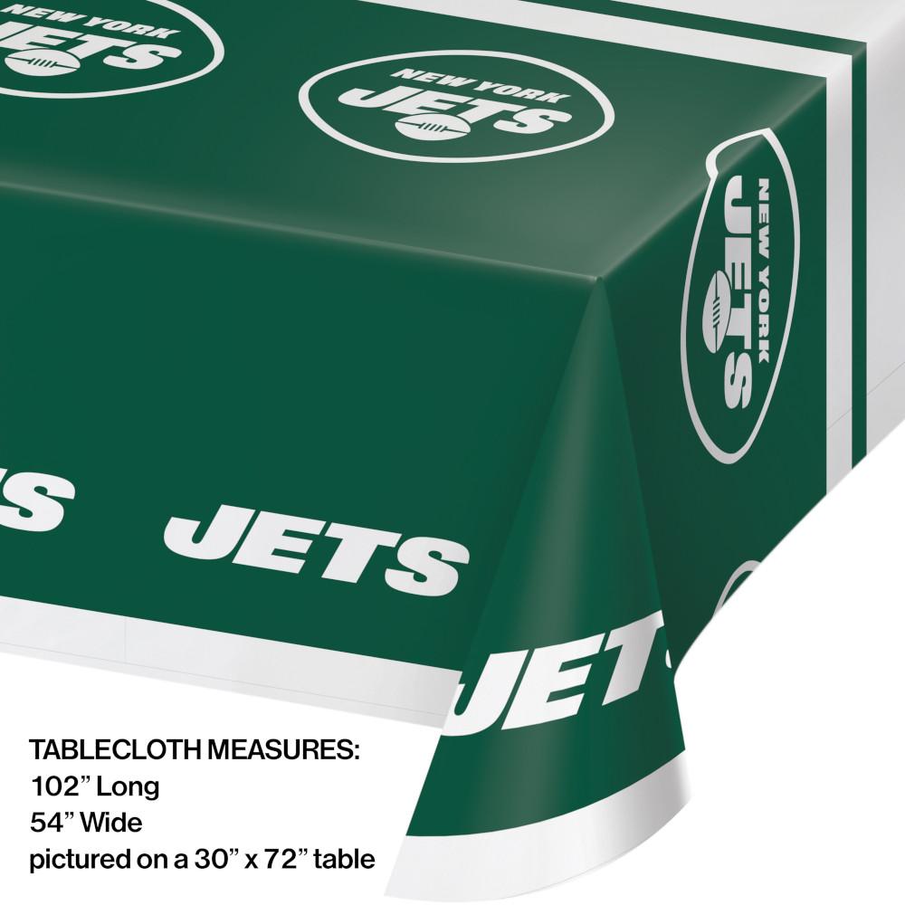 12-Piece Bulk New York Jets Table Covers Set - Waterproof NFL Football Party Decorations for Game Day, Tailgating & Home Decor