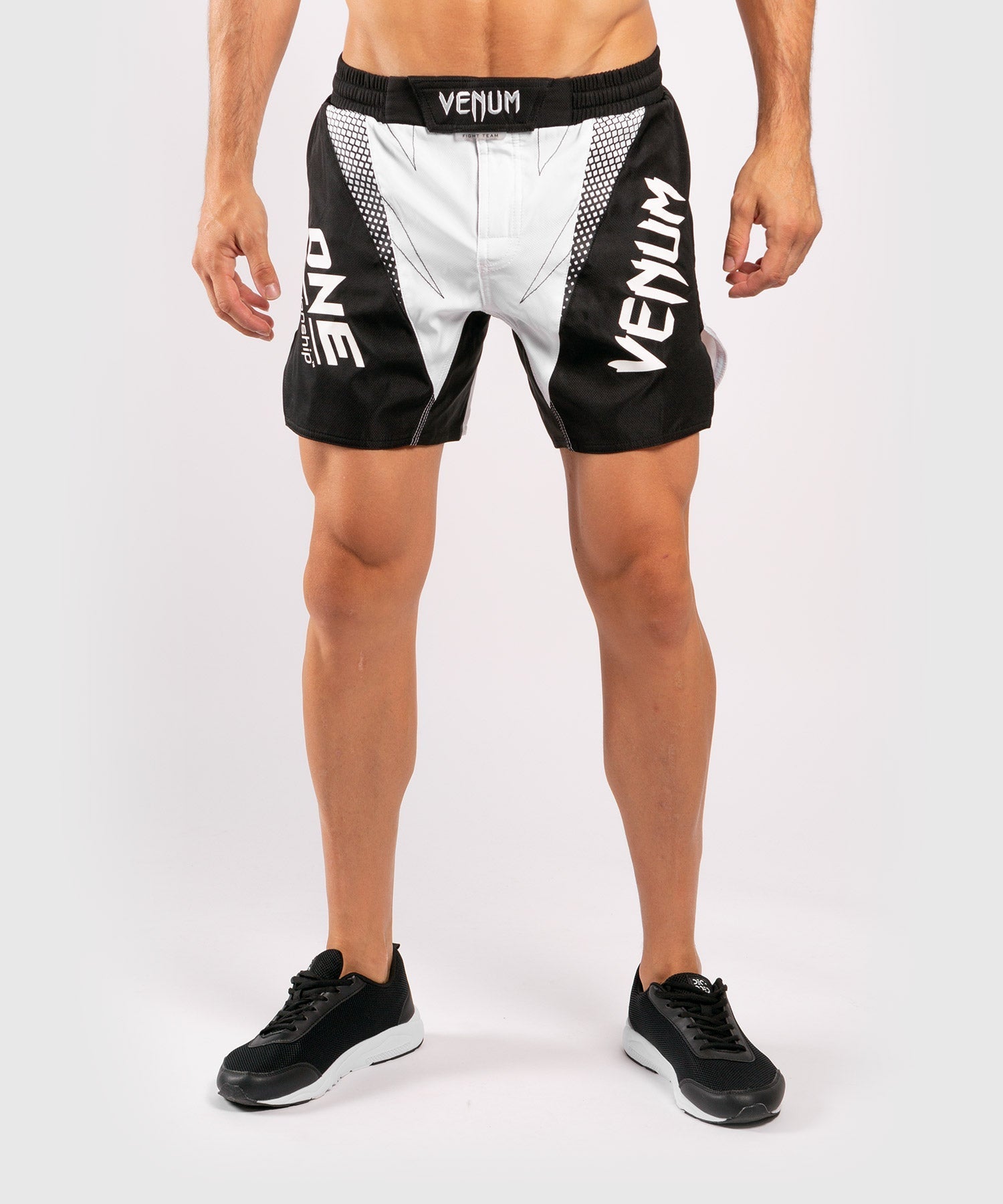 Venum x ONE FC MMA Fight Shorts - White & Black - Premium Training & Competition Gear for Fighters
