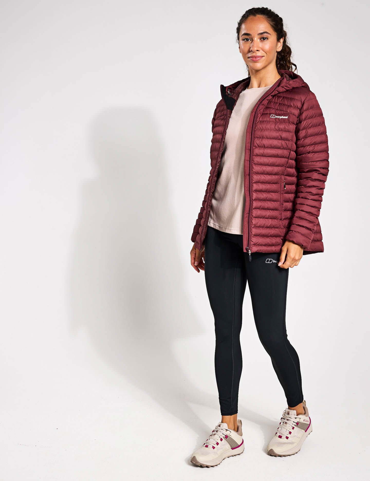 Nula Micro Jacket for Women - Lightweight Water-Resistant Windbreaker with Hood - Garnet Red - Perfect for Hiking, Running & Outdoor Adventures