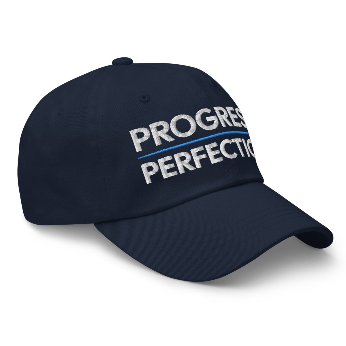 Progress Over Perfection Embroidered Dad Hat - Adjustable Cotton Baseball Cap for Men & Women - Perfect for Outdoor Activities, Sports & Casual Wear