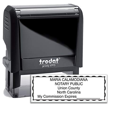 Personalized Self Inking Notary Stamp Seal with Ink - Custom Rubber Stamp for North Carolina Notaries | Perfect for Legal Documents, Certifications & Official Paperwork