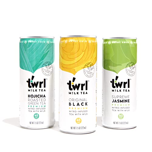 Twrl Milk Tea Family Bundle - 36 Variety Pack (Original Black, Hojicha, Jasmine Pu'erh) - Premium Instant Milk Tea Mix for Home, Office & Gifts - Ready in Seconds