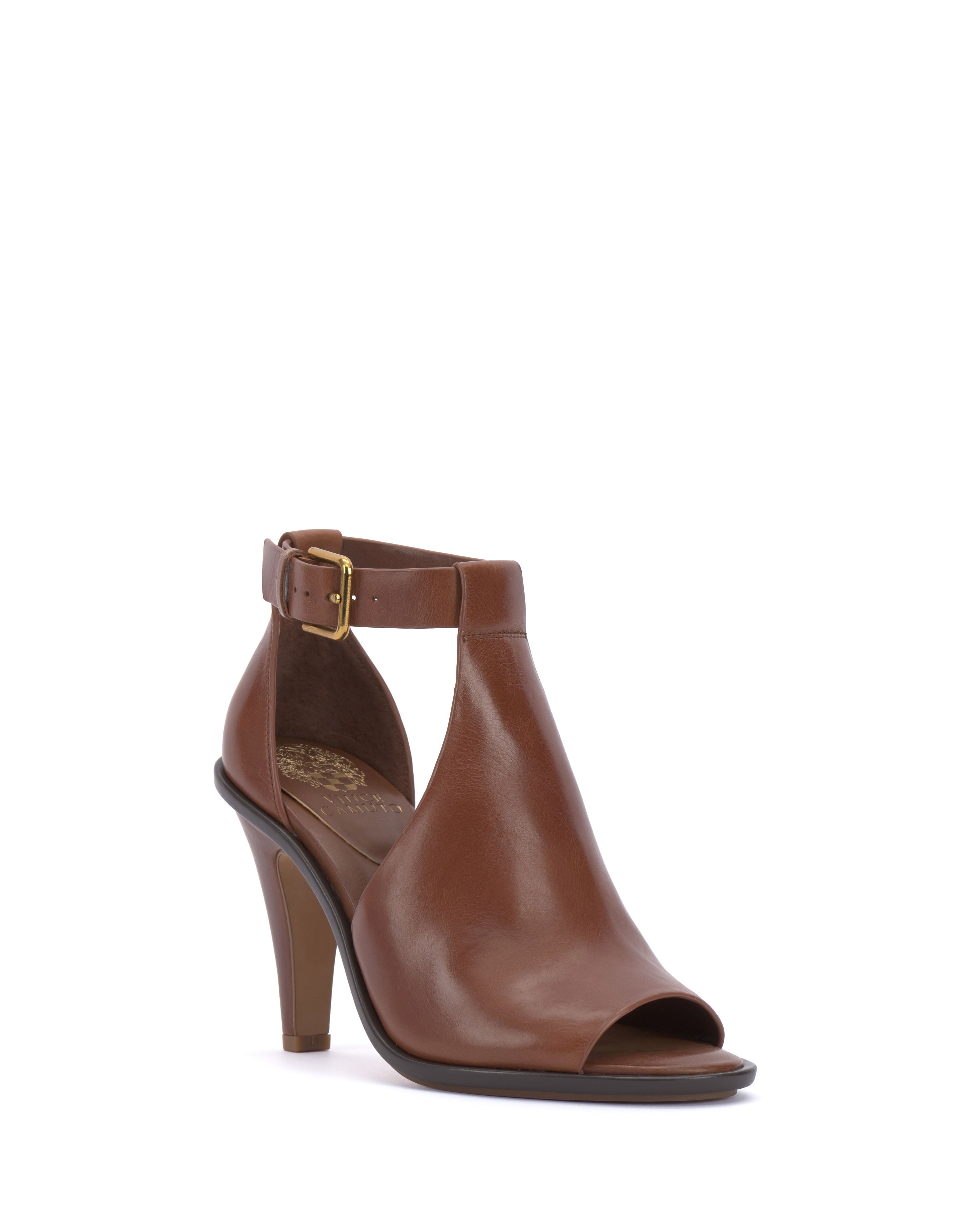 Frasper Women's Peep Toe Shooties in Cocoa Biscuit - Comfortable Ankle Booties for Work, Dating & Night Out