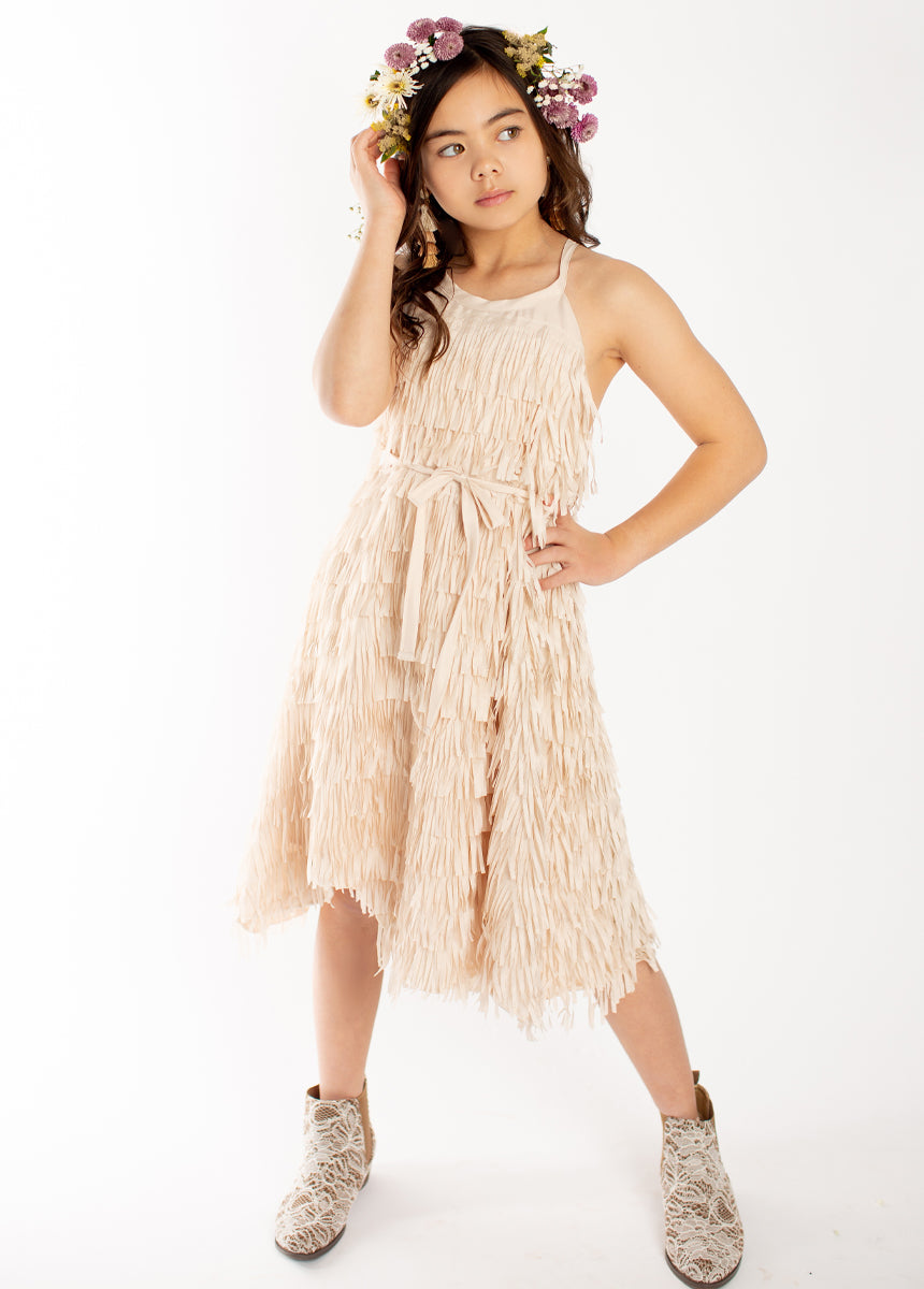 Elegant Caleo Ecru Dress for Women | Comfortable & Stylish Casual Wear | Perfect for Office, Parties & Everyday Outfits