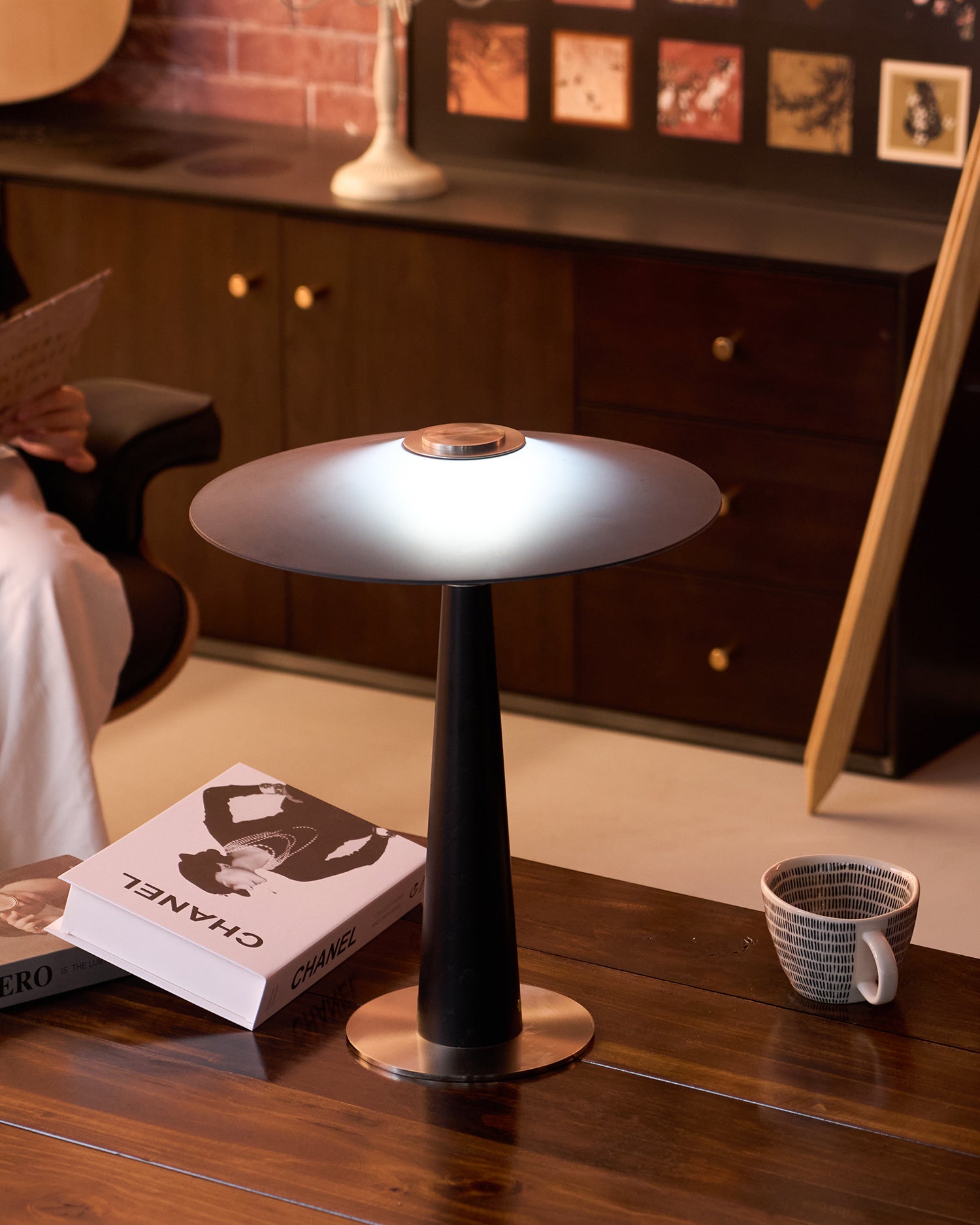 Kizu Peak Table Lamp - Modern LED Nightstand Light with Touch Control, Dimmable Warm White for Bedroom, Living Room, Office - Perfect for Reading, Relaxing & Decor