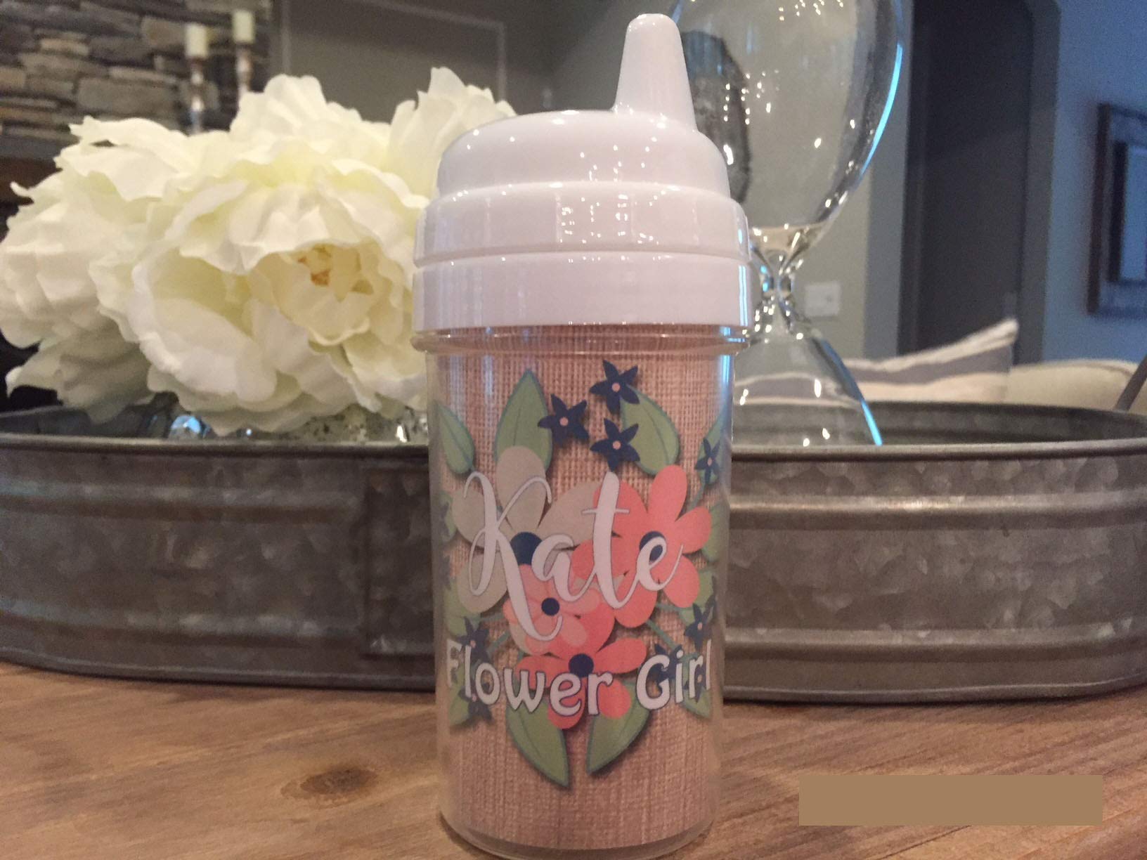 Personalized Flower Girl Cups - Custom Name Sippy Cup for Weddings, Birthday Gifts & Special Occasions - Perfect for Flower Girls, Bridal Showers & Party Favors