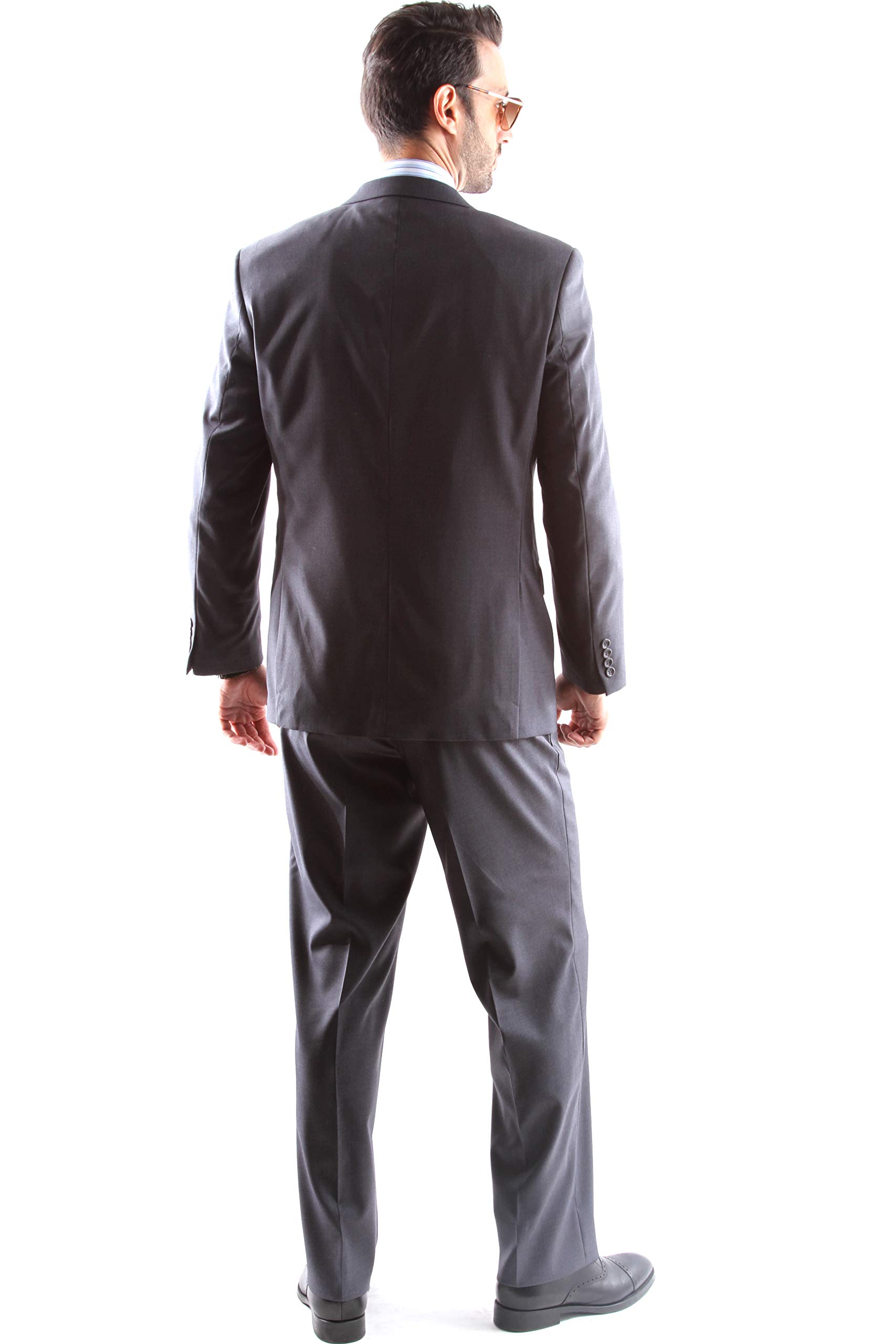 Premium Men's Single Breasted 2-Button Slim Fit Suit - Formal Business Attire for Weddings, Interviews & Office Wear