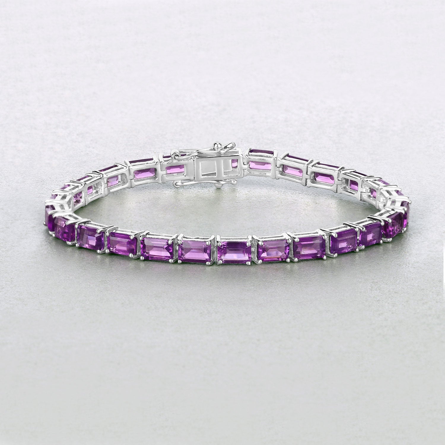 Genuine Purple Amethyst Tennis Bracelet for Women - 14K Gold Plated Elegant Jewelry Gift for Birthday, Anniversary & Special Occasions | Perfect for Weddings, Parties & Everyday Wear