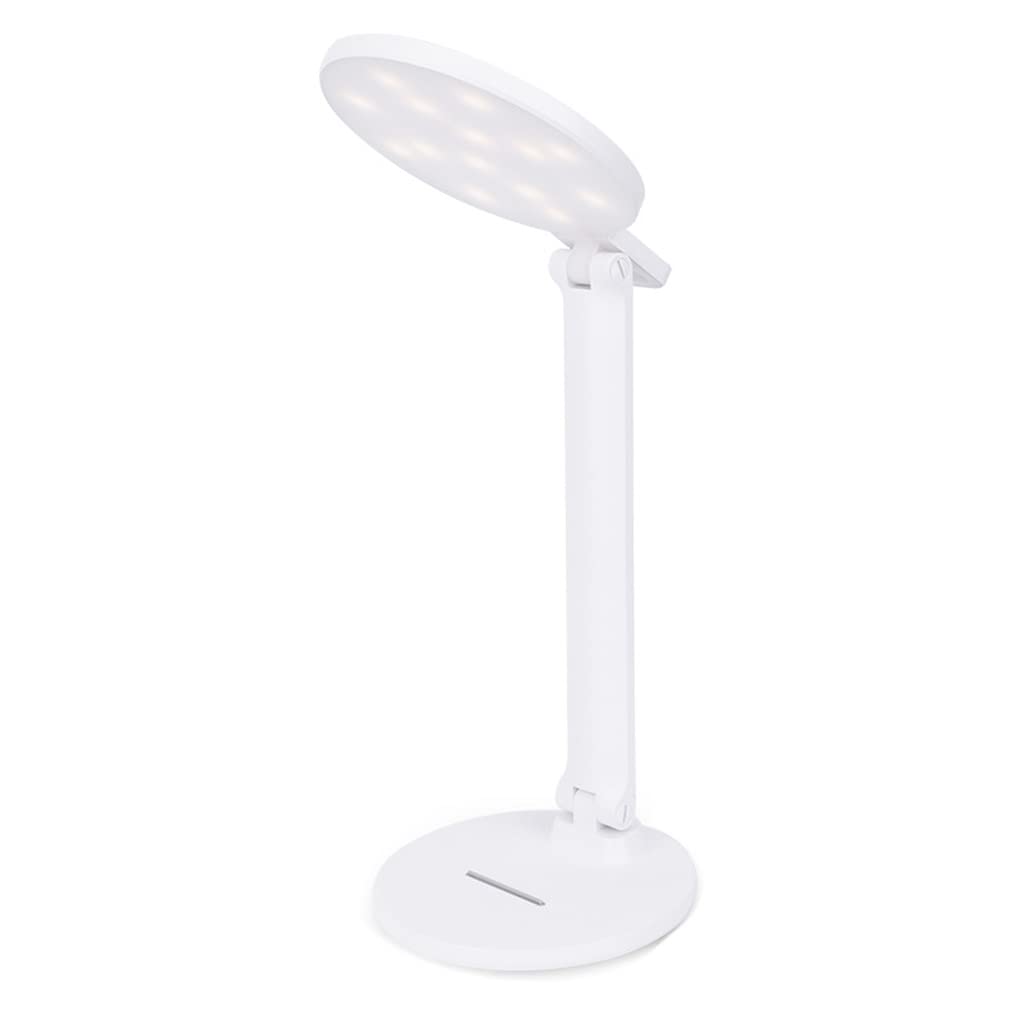 Eye-Caring LED Desk Lamp with Touch Dimming - USB Rechargeable Folding Reading Light for Office, Study & Bedroom - Adjustable Brightness for Learning, Working & Night Reading (Perfect for Dorm, Home Office & Bedside Use) - Color A