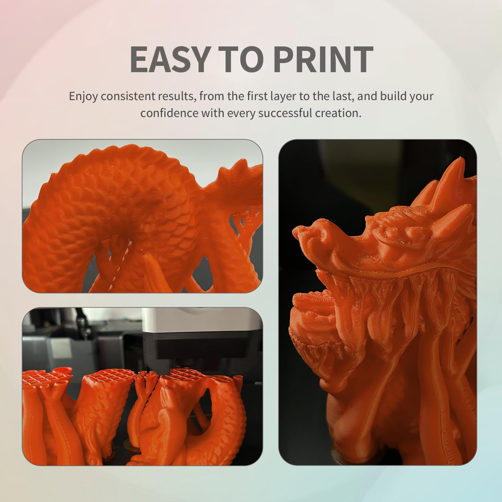 Overture Easy PLA 1.75mm 3D Printer Filament - 1kg (2.2lbs) Spool with +/- 0.02mm Accuracy - Compatible with Most FDM Printers - Easy Digital Blue - Perfect for DIY Projects, Prototyping & Home 3D Printing